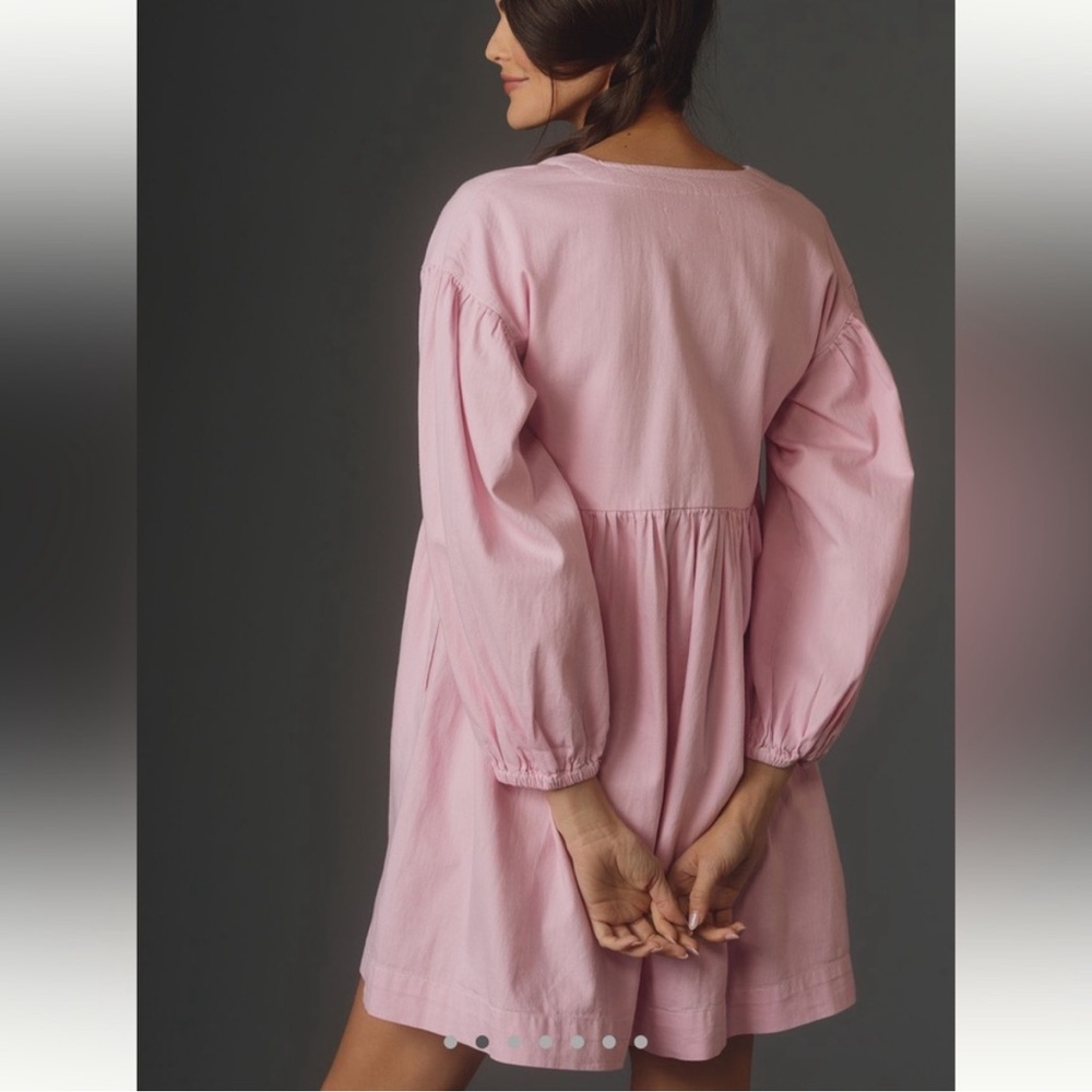 NWOT By Anthropologie Square Neck Babydoll Dress - Picture 3 of 8